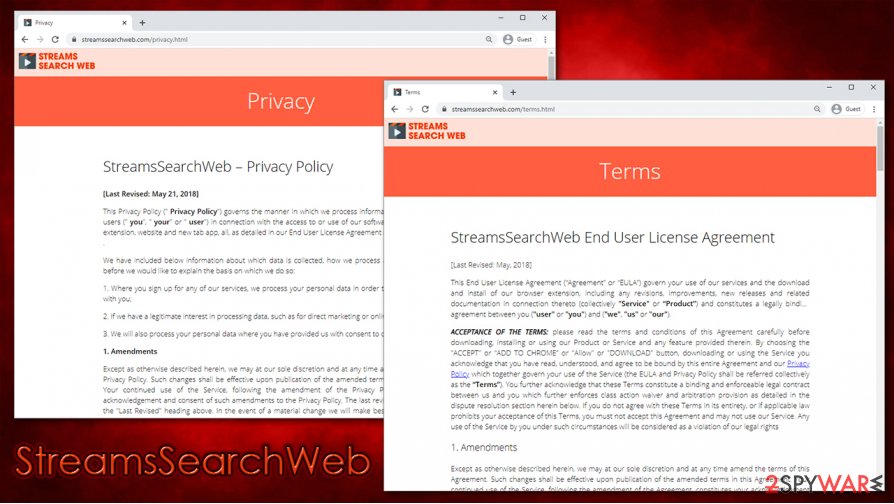 StreamsSearchWeb virus