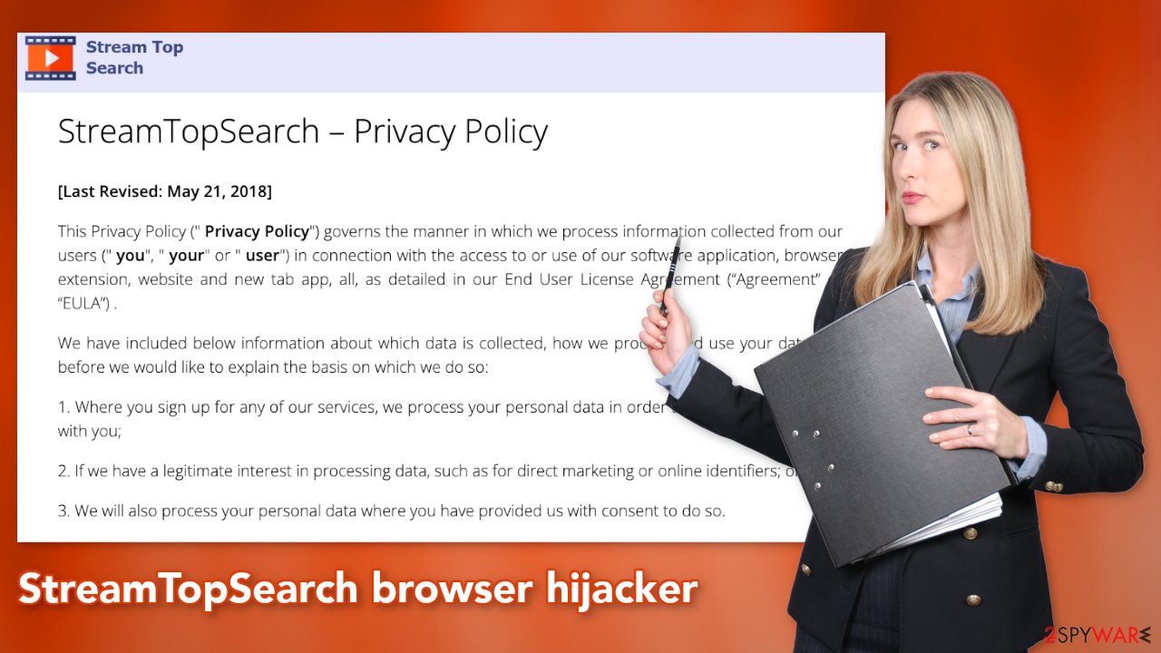 StreamTopSearch browser hijacker