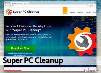 Screenshot of Super PC Cleanup official site