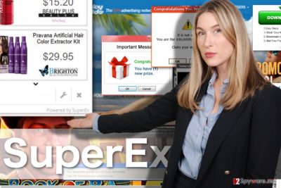 Example of advertising displayed by SuperEx virus