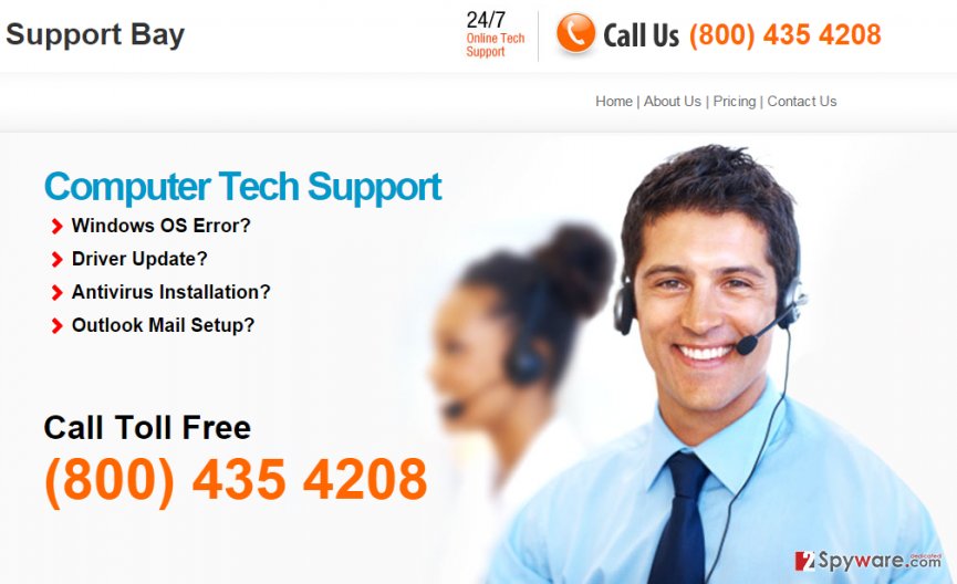 Supportbay.net pop-up virus snapshot Supportbay.net pop-up virus snapshot