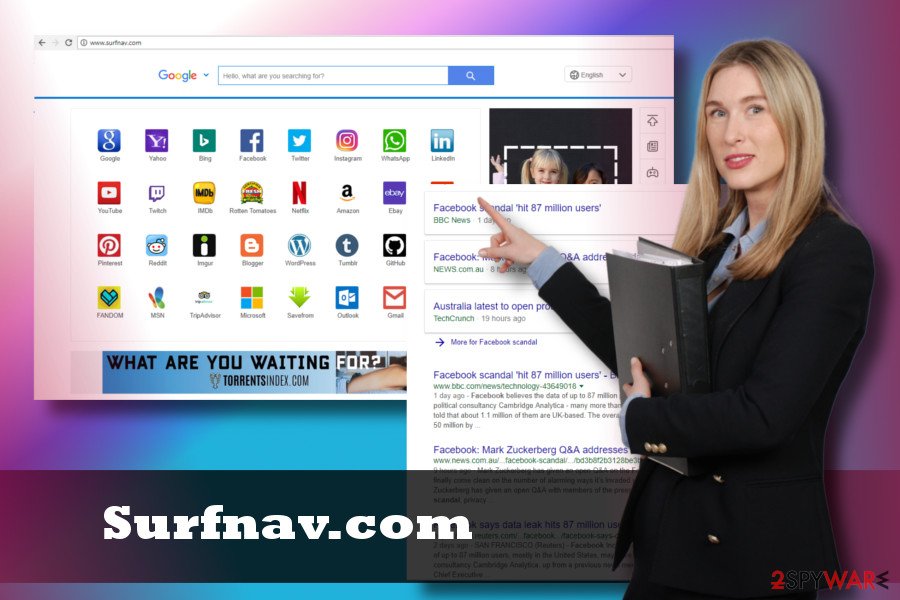Surfnav.com virus displays intrusive content Surfnav.com virus displays intrusive content