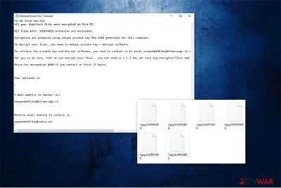 SUSPENDED ransomware image