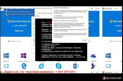 Suspicious Ransomware Activity detected Tech support scam virus