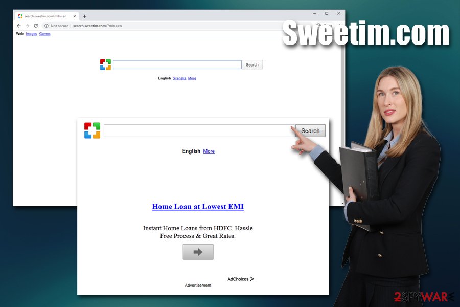 Sweetim.com browser hijacker