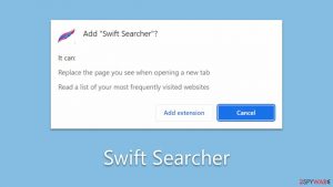 Swift Searcher browser hijacker