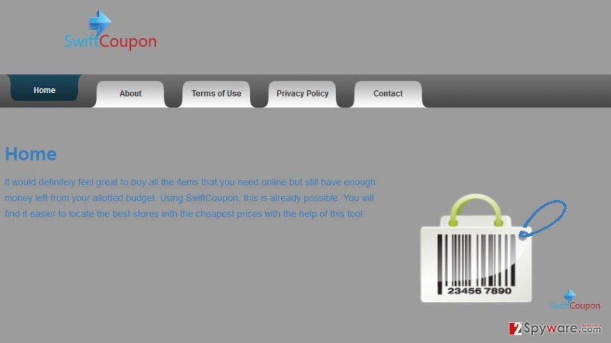 SwiftCoupon virus snapshot SwiftCoupon virus snapshot