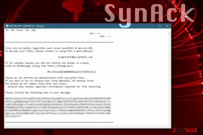 SynAck ransomware virus spreads worldwide