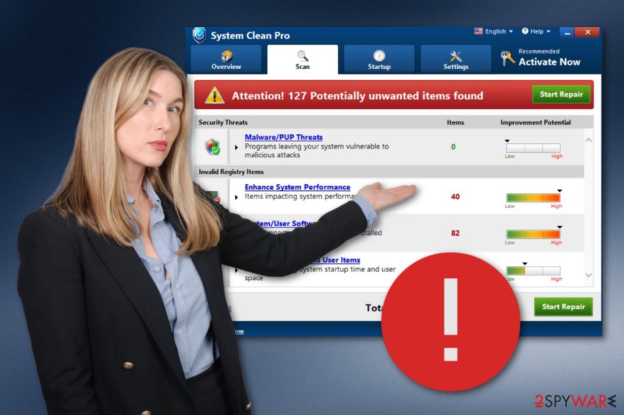 System Clean Pro potentially unwanted application