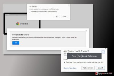 The image of System Health Checker virus