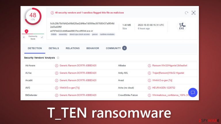 T TEN ransomware