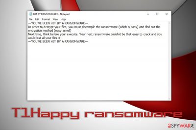 T1Happy ransomware