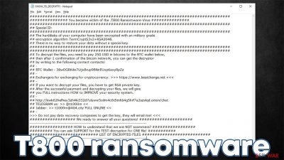 T800 ransomware