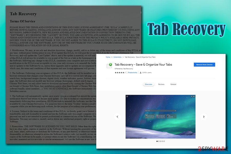 Tab Recovery virus