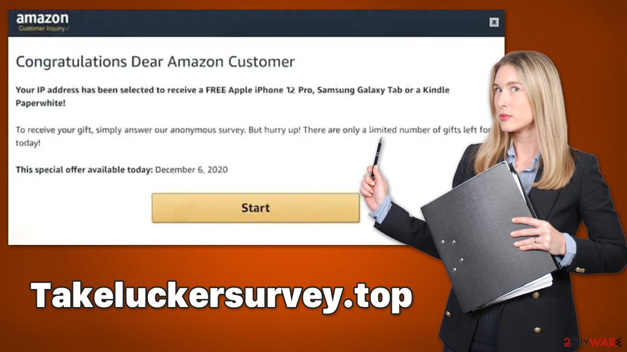 Takeluckersurvey.top scam