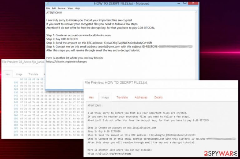 TaRoNiS ransomware