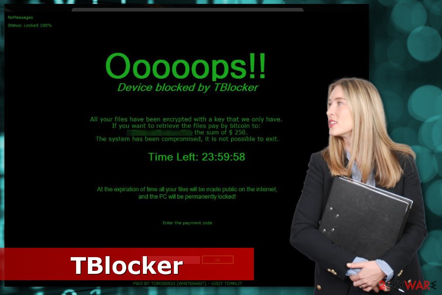 Image of TBlocker ransomware