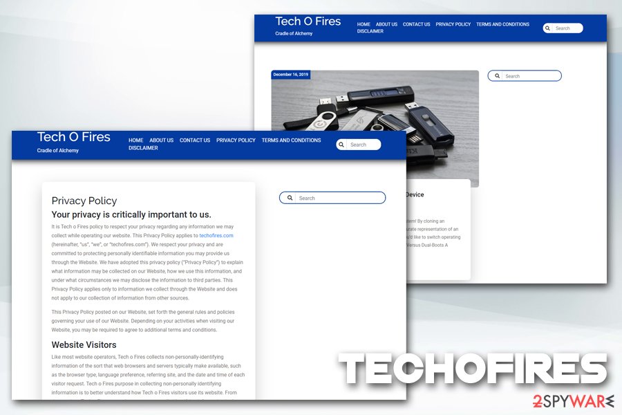 Techofires redirects