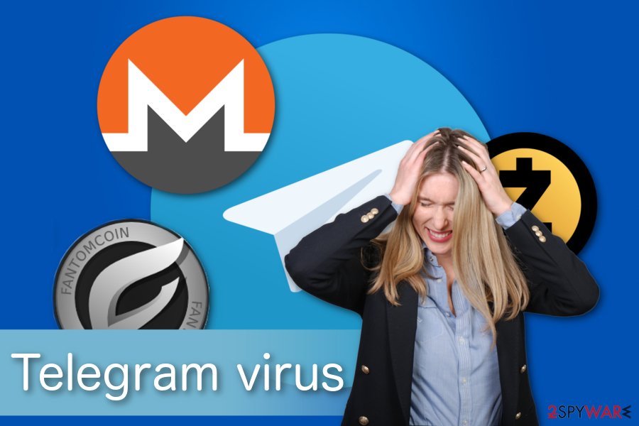 Telegram virus illustration