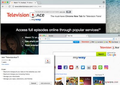 Screenshot of Television Ace Toolbar