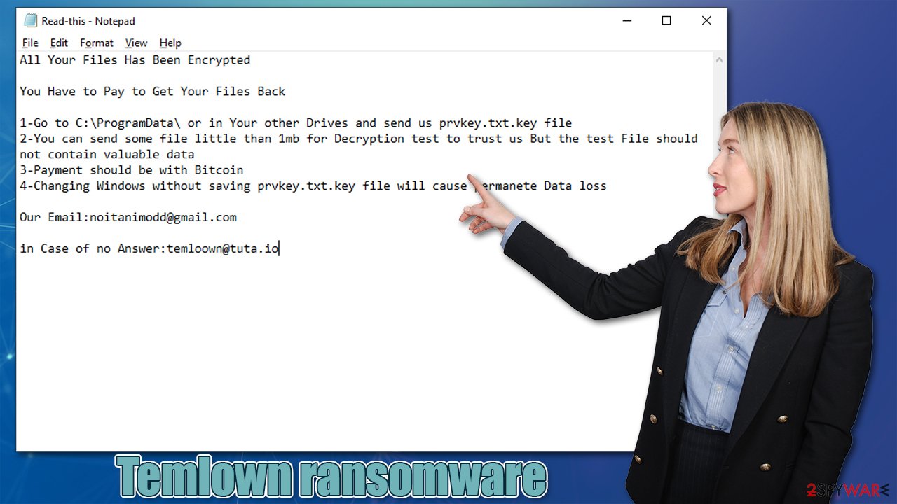 Temlown ransomware virus