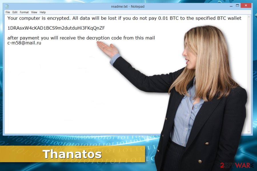 Image of Thanatos ransomware