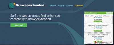 The example of Browseextended ads virus