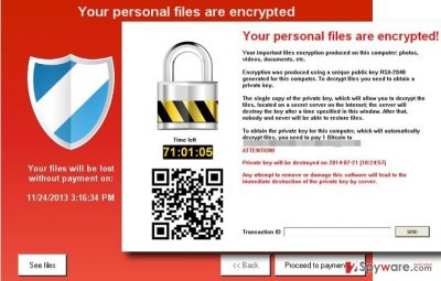 The picture showing Keranger ransomware