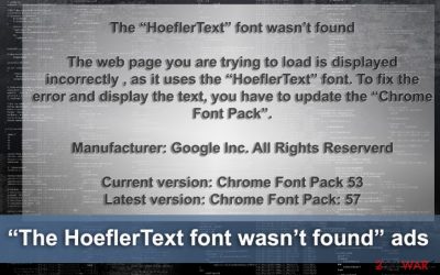 “The HoeflerText font wasn’t found” virus