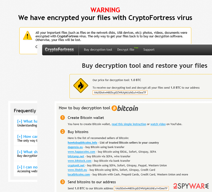 The picture of CryptoFortress ransomware The picture of CryptoFortress ransomware