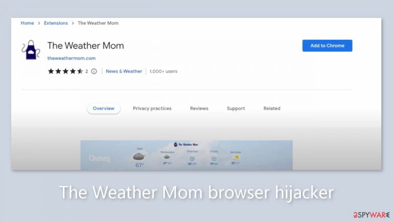 The Weather Mom browser hijacker