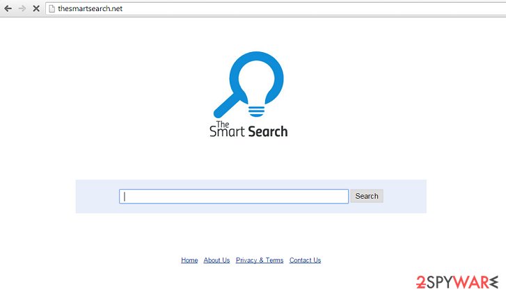 Image of the TheSmartSearch.net browser hijacker