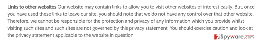 The image showing Privacy Policy of Footybase