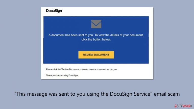  DocuSign Service email scam