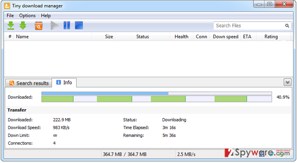 Tiny download manager snapshot Tiny download manager snapshot