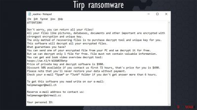 Tirp ransomware