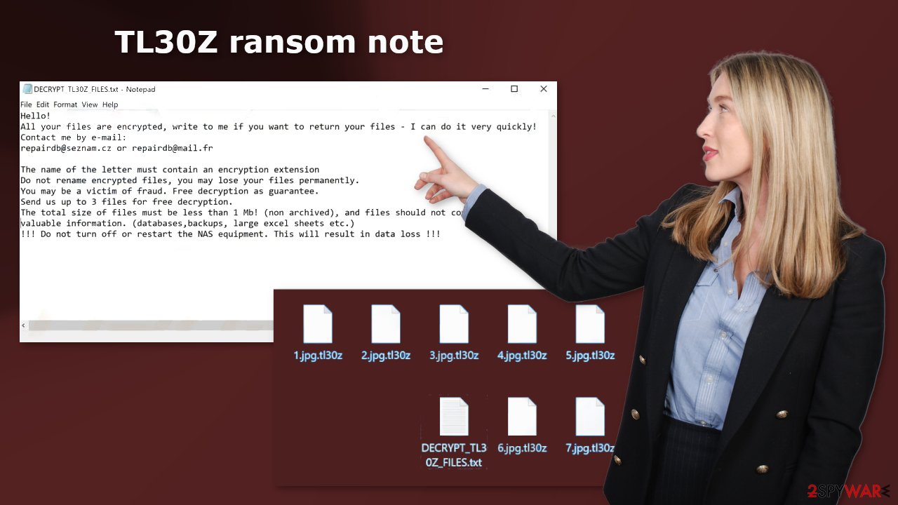 TL30Z ransom note