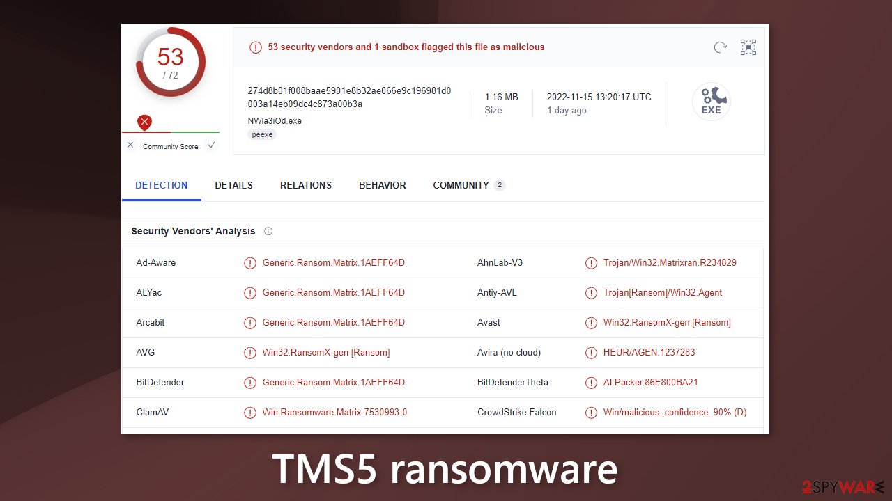 TMS5 ransomware
