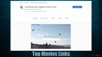 Top Movies Links browser hijacker