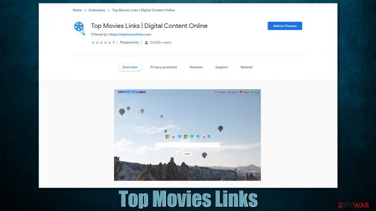 Top Movies Links browser hijacker
