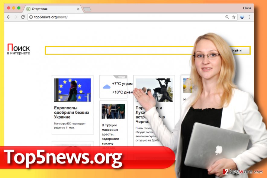 Image of Top5news.org browser hijacker