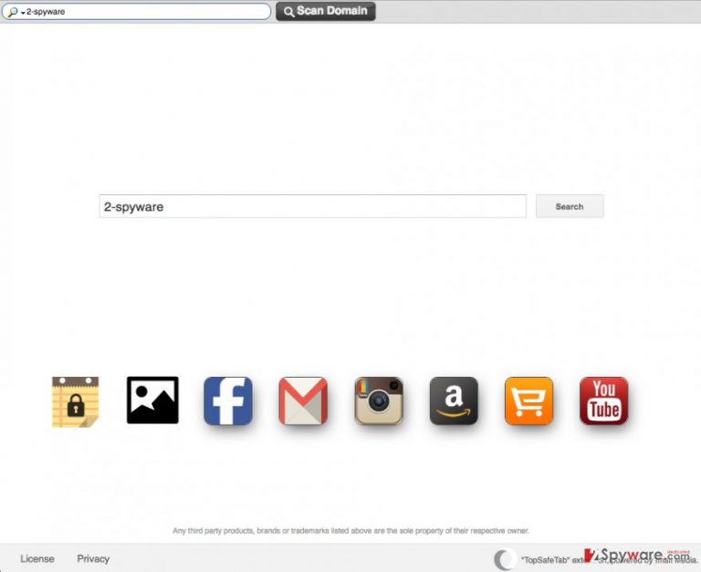 Topsafetabsearch.com browser hijacker virus