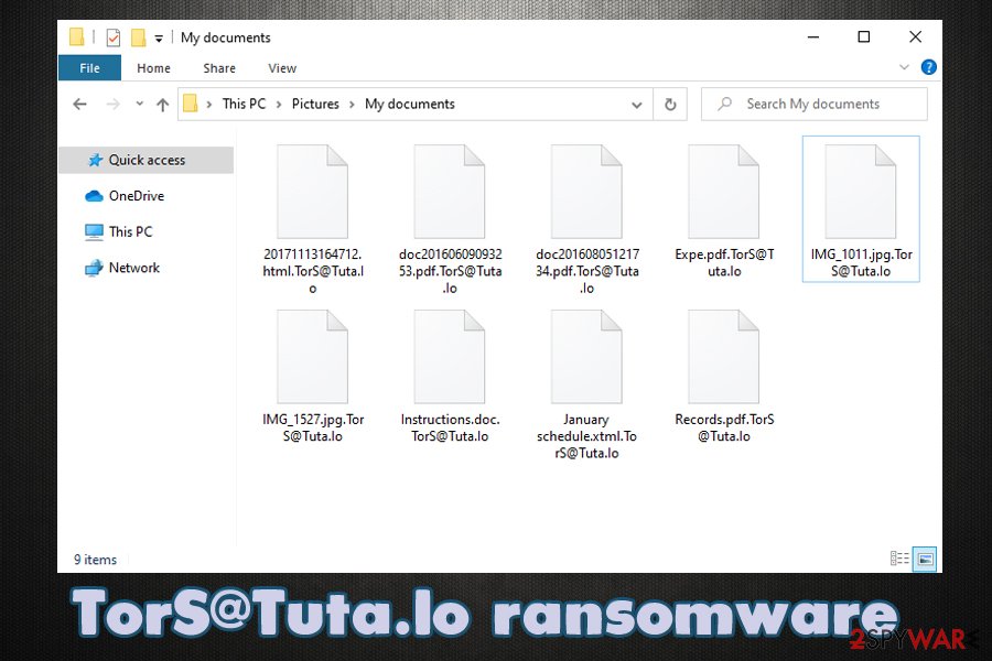 TorS@Tuta.Io ransomware encrypted files
