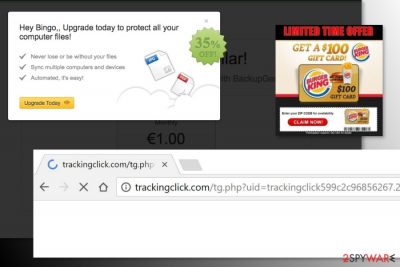 The example of Trackingclick.com ads