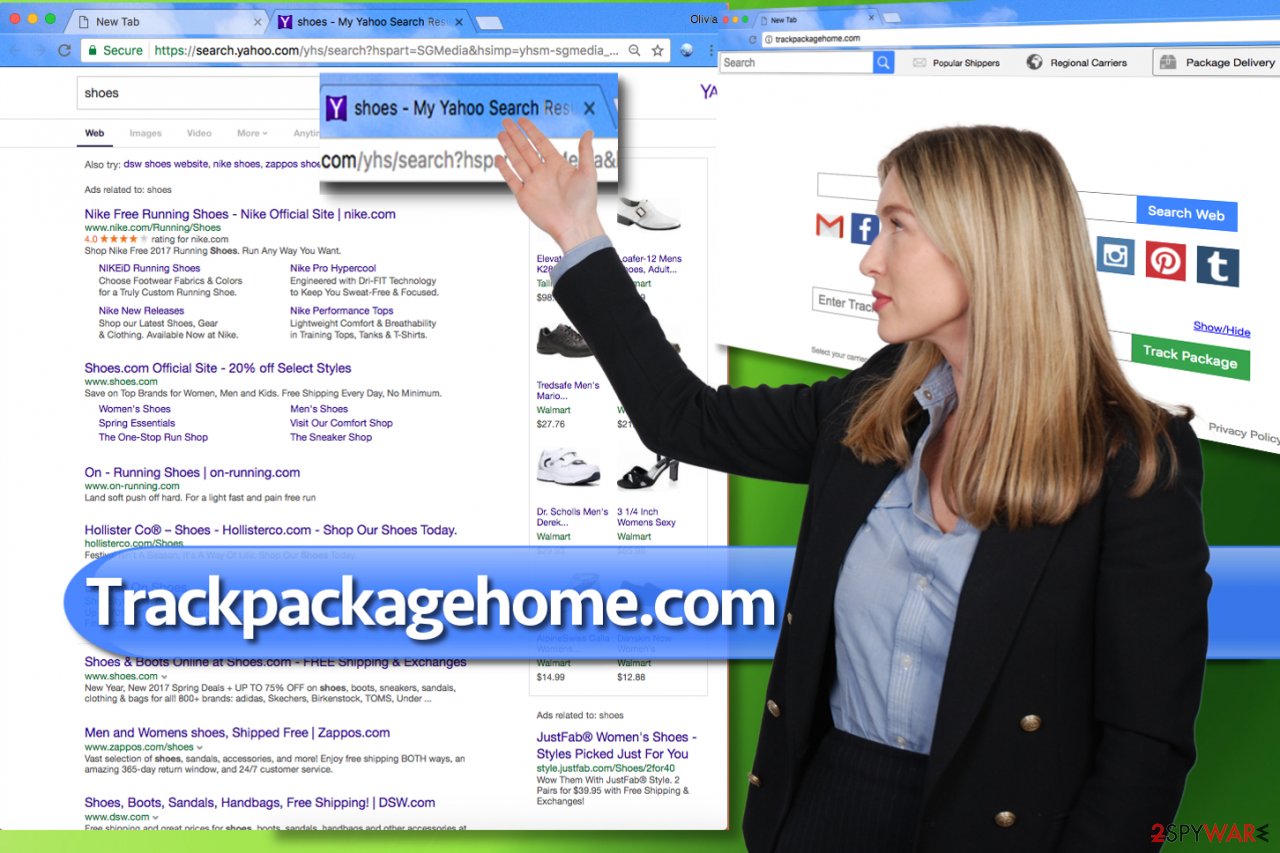 Trackpackagehome.com hijack