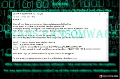 The image displaying Trans malware