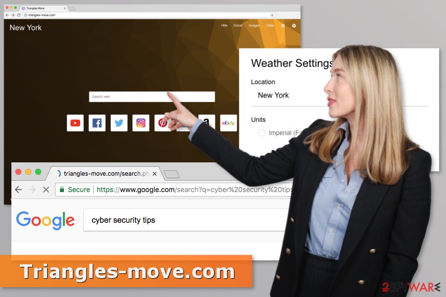 Example of Triangles-move.com virus