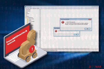 Trojan:BAT/Poweliks.A is a detection of a Trojan Horse