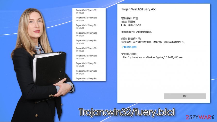 Trojan:win32/fuery.b!cl virus