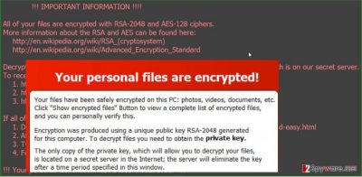 The note of TrueCrypt ransomware